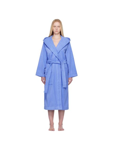 Blue Terry Hooded Bathrobe