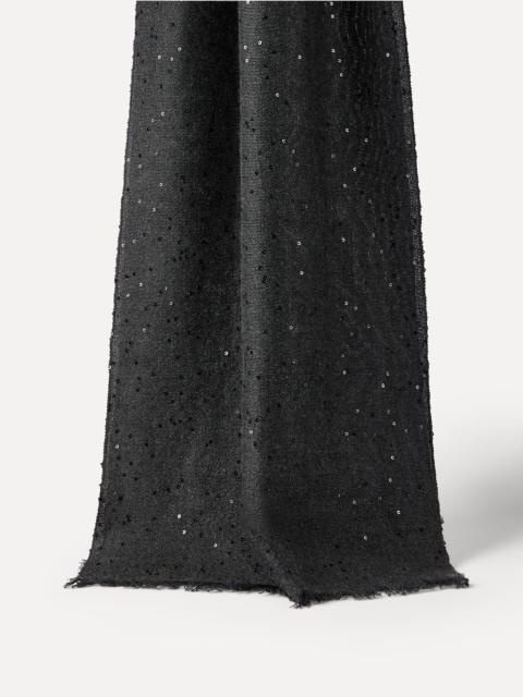 Cashmere and silk diamond yarn scarf