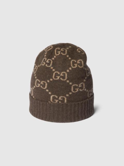 GG cashmere jacquard hat