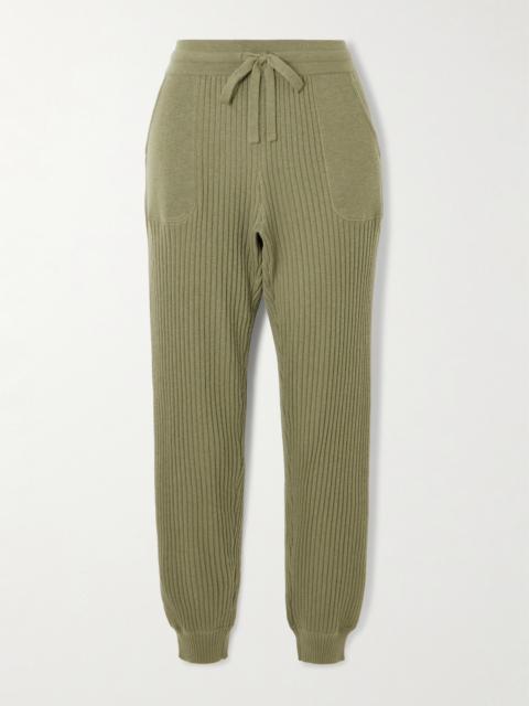 Moelleux Wool And Cashmere-blend Tapered Track Pants