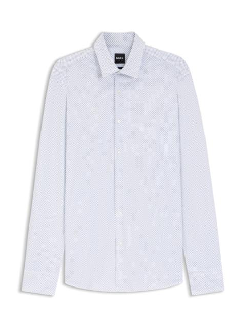 PRINTED SLIM-FIT SHIRT IN PERFORMANCE-STRETCH JERSEY