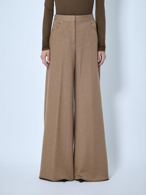 Herringbone Wide-Leg Trousers