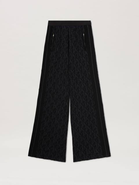 Monogram Jaquard Knit Wide Pants