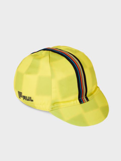 Yellow Checkerboard Cycling Cap