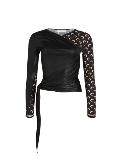 Regenerated Jersey Draped Top