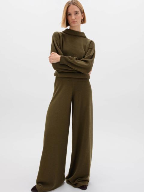 Cashmere Green Slouch Trousers