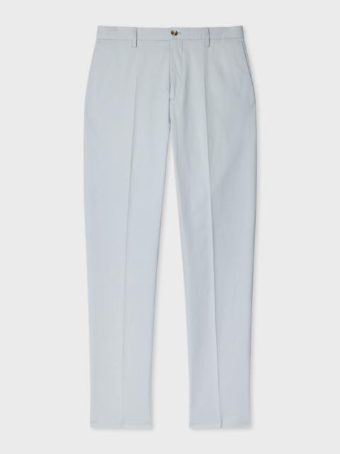 Pale Blue Fine Cotton-Twill Trousers