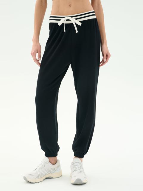 Andie Oversized Fleece Sweatpant W/ Stripe