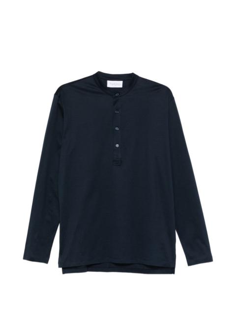 button-up T-shirt