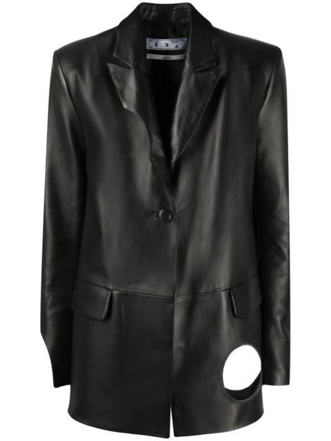 circle cut-out blazer