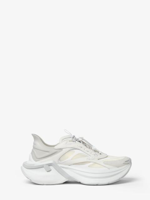 Fendi F-Light Sneakers White leather and mesh low-tops