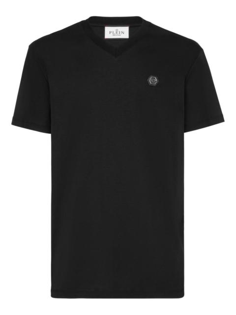 V-neck logo T-shirt