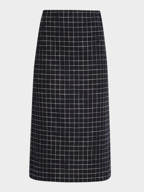 Trellis Plaid Pencil Skirt
