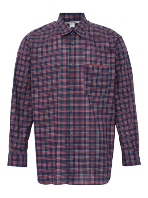 plaid chest-pocket shirt