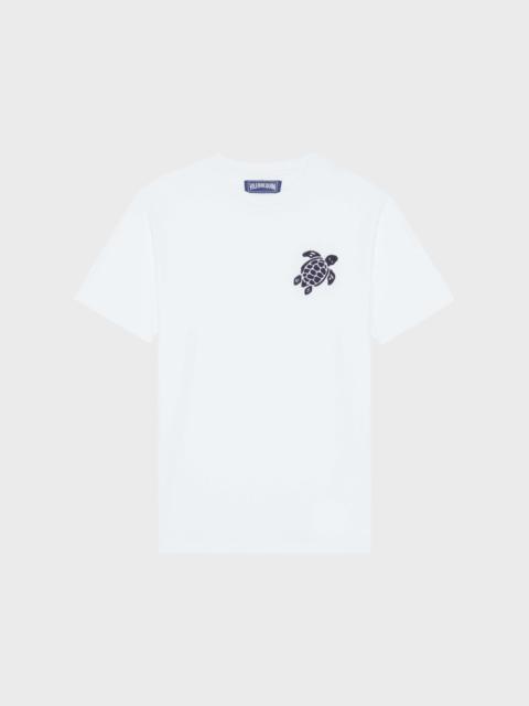 Men Organic Cotton T-shirt Embroidered Turtle