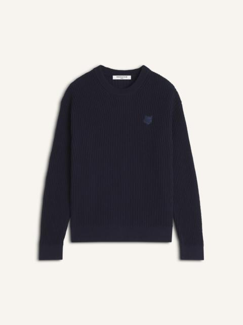 FOX HEAD COTTON RIBBED JUMPER