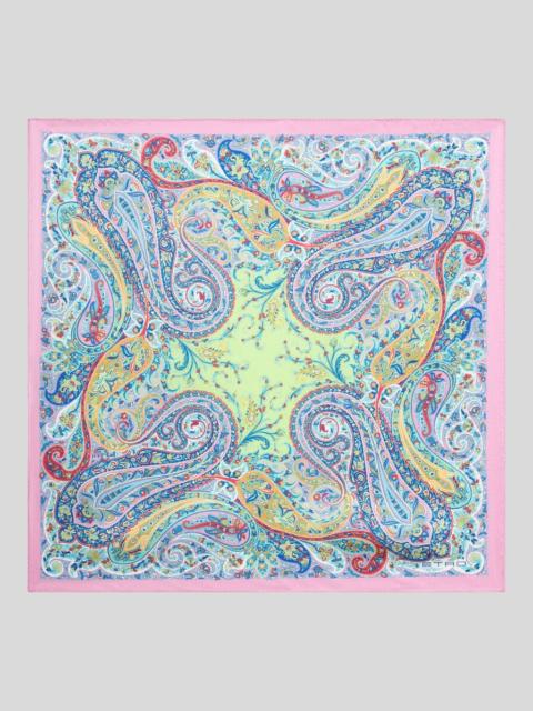 SILK PAISLEY POCKET SQUARE