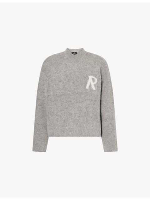 Logo-Print Crewneck Alpaca Blend Jumper