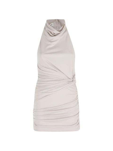 Stella halterneck draped mini dress