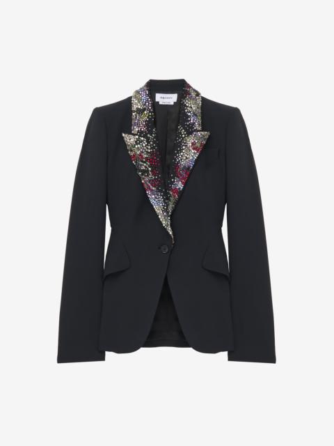 Embroidered Lapel Jacket