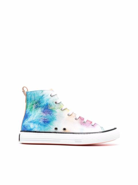 Megastar tie dye high-top sneakers