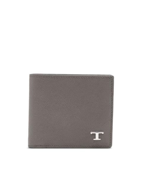 logo-plaque leather wallet