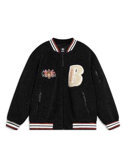 Li-Ning BadFive Graphic Fleece Baseball Jacket 'Black' AFMT017-2