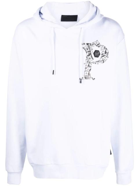 Money graphic-print hoodie