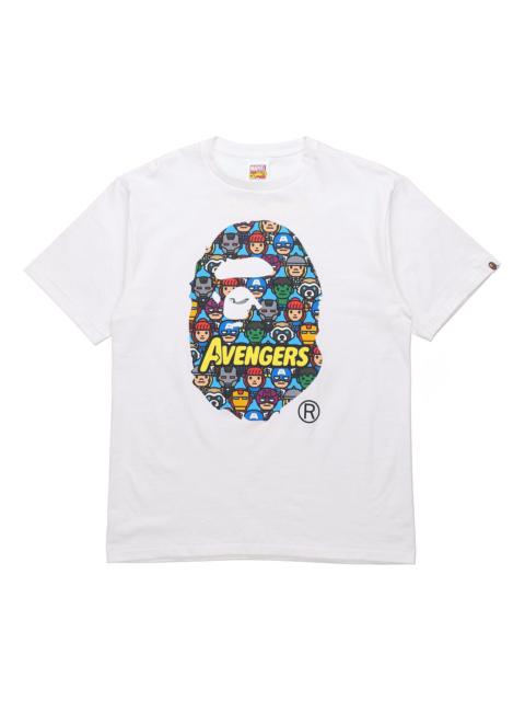 A Bathing Ape x Marvel Avengers Ape Head T-Shirt 'White' 1F23-110-926