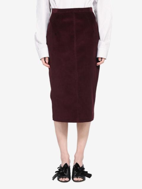 VELVET PENCIL SKIRT