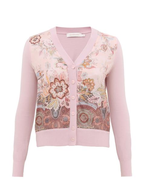 LUNA PRINTED SILK CARDIGAN