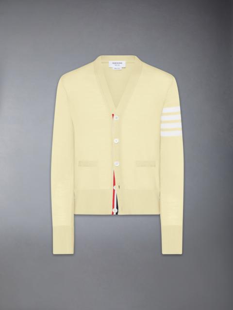 MERINO WOOL 4-BAR CLASSIC V-NECK CARDIGAN