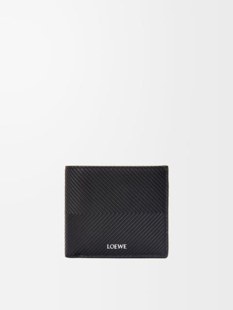 Bifold wallet in textured classic calfskin