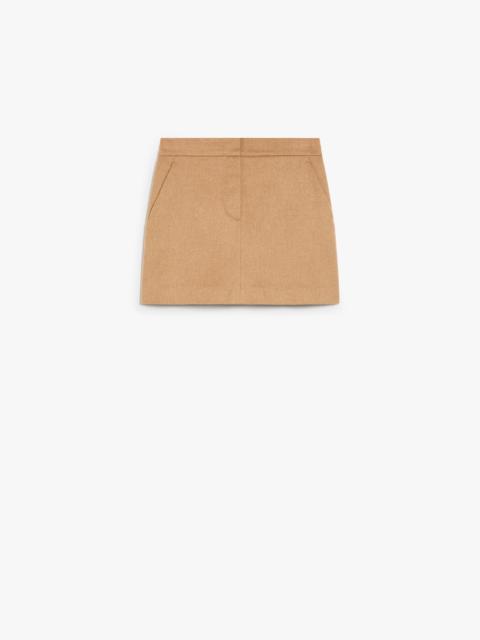 ANCELLA Camel drap mini skirt