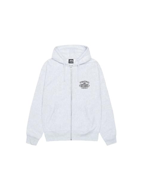 Stussy Worldwide Zip Hoodie Ash Heather