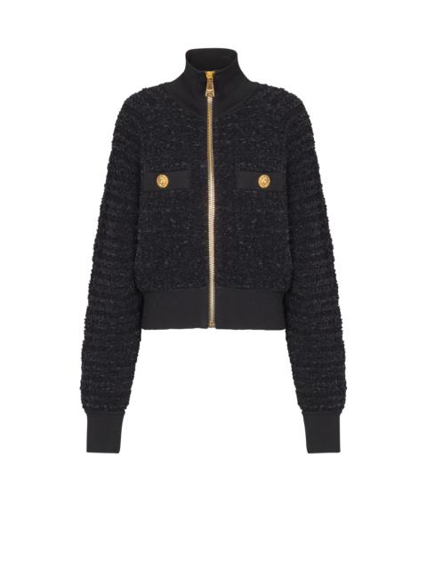 Tweed bomber jacket