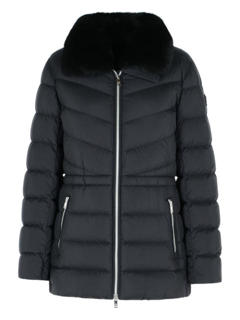 fur-trimmed quilted jacket