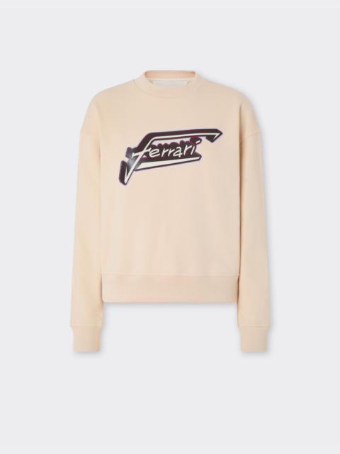 Cotton sweatshirt with Ferrari patch