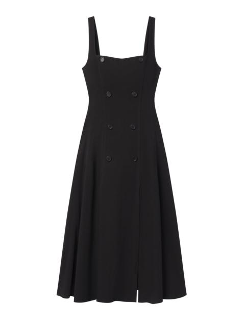 Hayes Button Front Linen Midi Dress