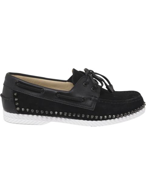 Christian Louboutin Steckel Flat Crosta Wax Black Gun