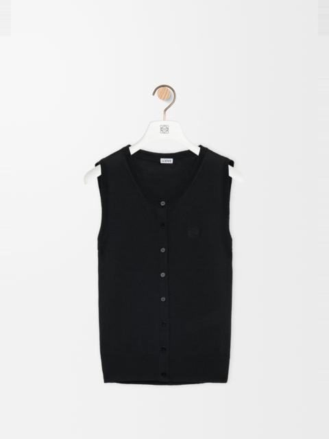 Vest in cashmere and silk