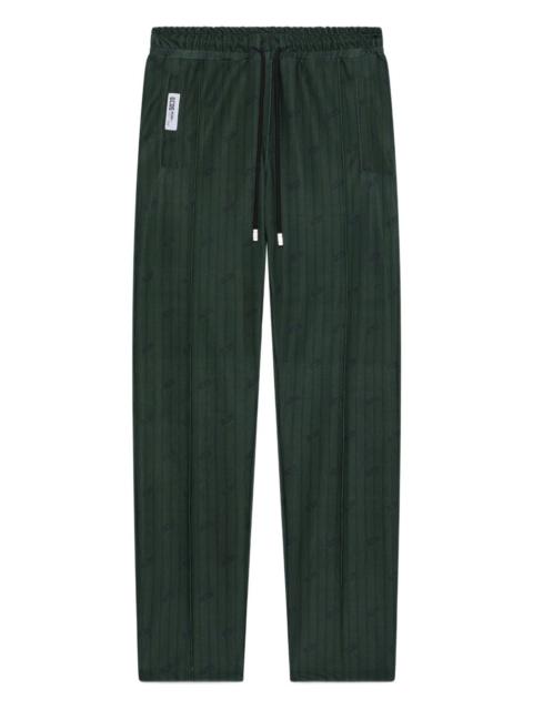 pinstripe drawstring trousers