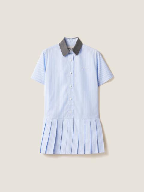 Pleated striped dress