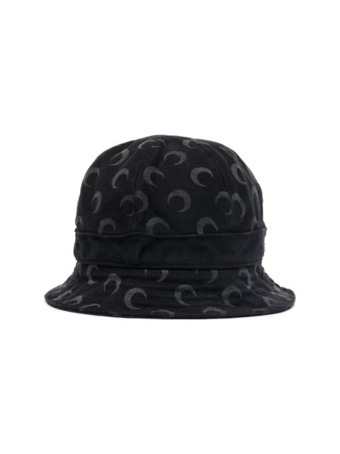 crescent-moon print bucket hat
