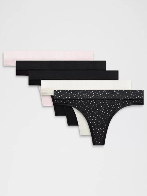 UnderEase Mid-Rise Thong Underwear *5 Pack
