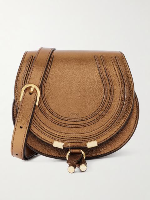 Marcie Metallic Crinkled-leather Shoulder Bag