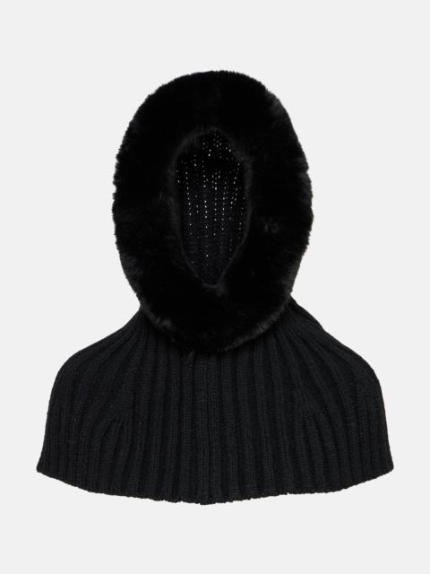Naomi faux fur-trimmed hood