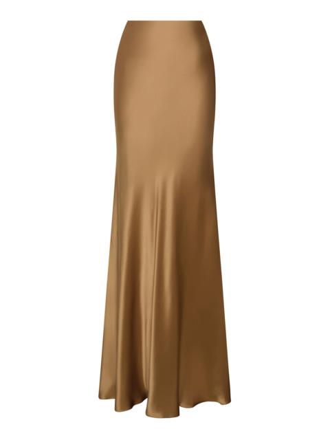Sublimes Silk-Charmeuse Maxi Skirt gold