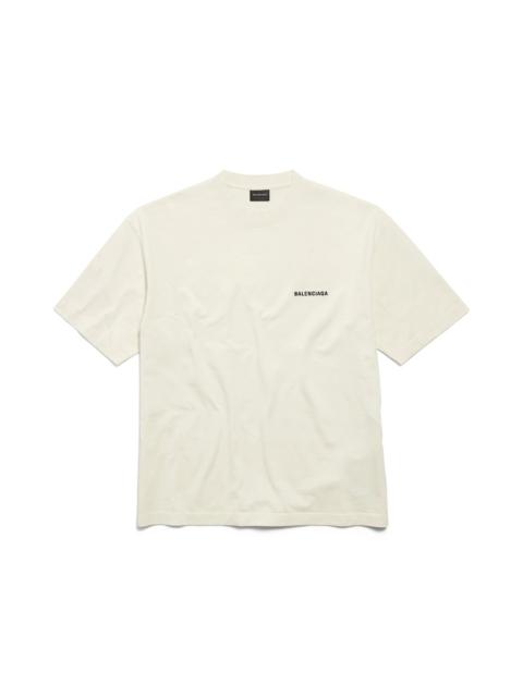 Men's Balenciaga Back T-shirt Medium Fit in Cream