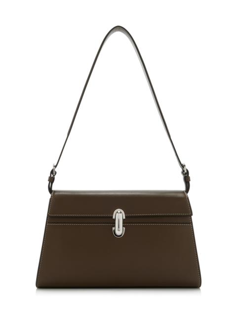 The Symmetry Leather Shoulder Bag brown